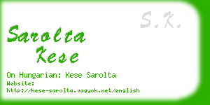 sarolta kese business card